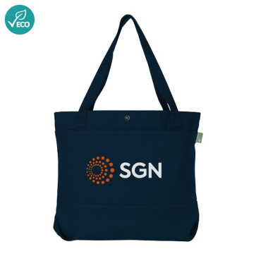 12oz Cotton Recycled Popper Tote 24L