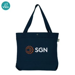12oz Cotton Recycled Popper Tote 24L